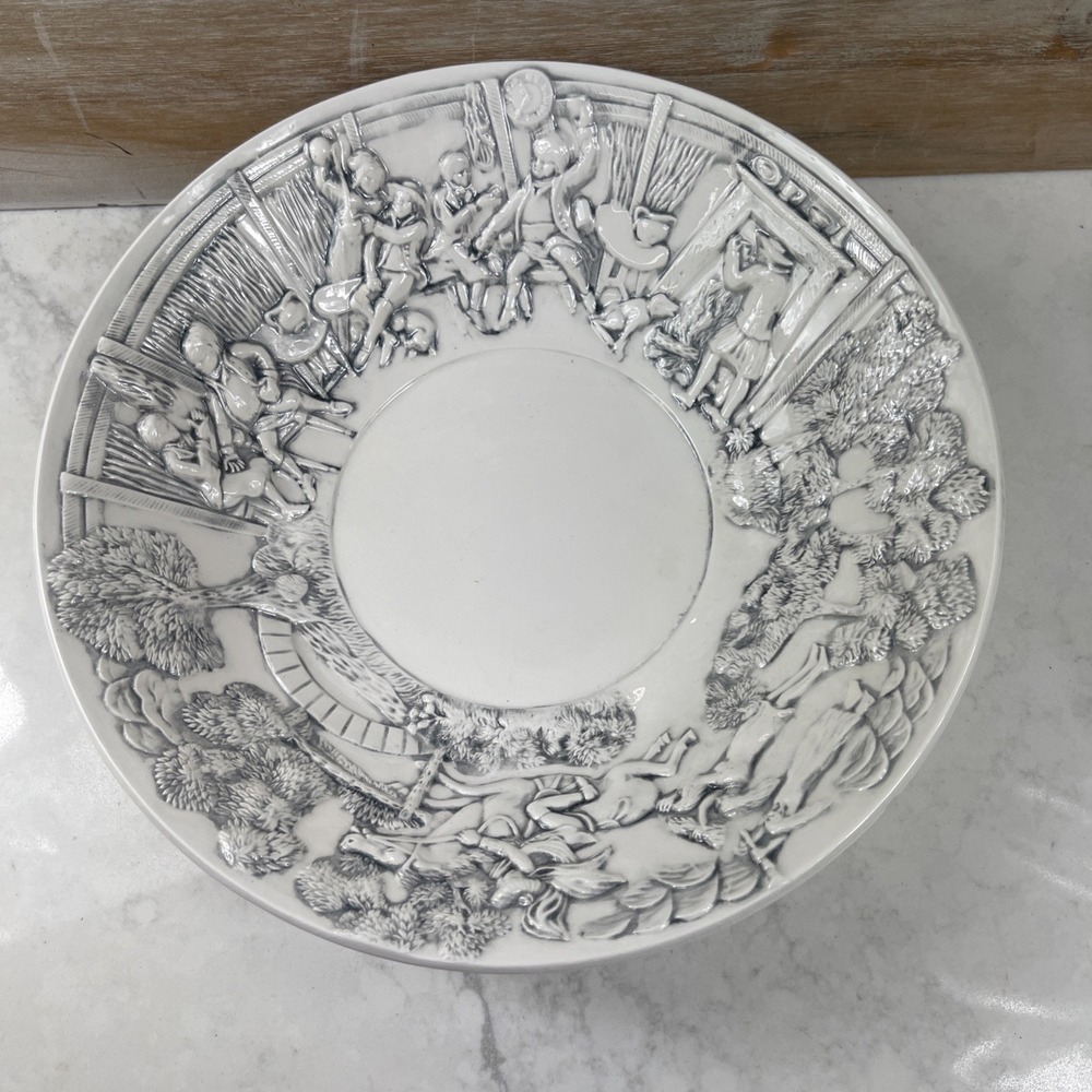 Vintage Ceramic Plate Bowl The Witches' Pursuit Pub TamO' Shante 12"